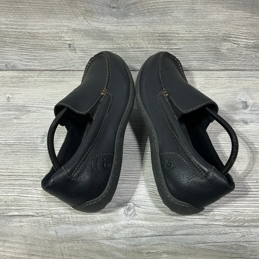 Born Simon III Penny Loafer Driving Casual Shoes Black Leather Men's Size 10 M